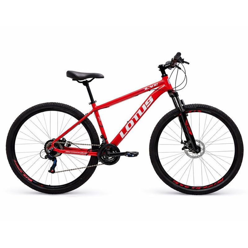 bicicleta cairu aro 29 lotus cxr 17.5 21 velocidades aluminio vermelho e preto (mp)