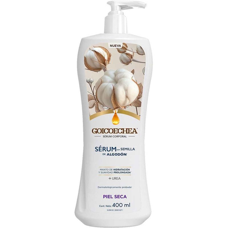 sérum corporal goicoechea semente de algodão pele seca 400ml