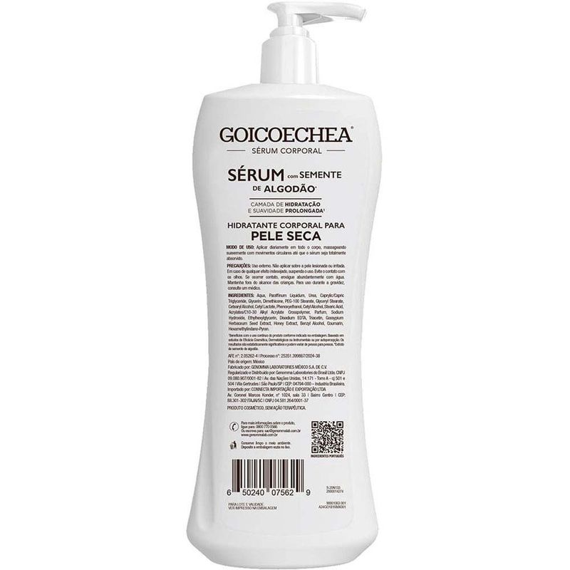 sérum corporal goicoechea semente de algodão pele seca 400ml