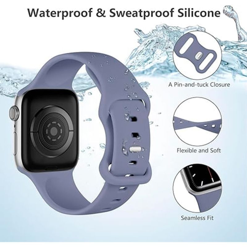 pulseira de silicone para apple watch cinza a-bi