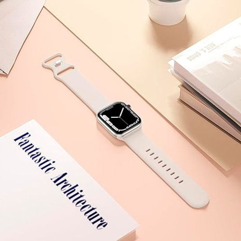 pulseira de silicone para apple watch bege 38mm-49mm a-bi