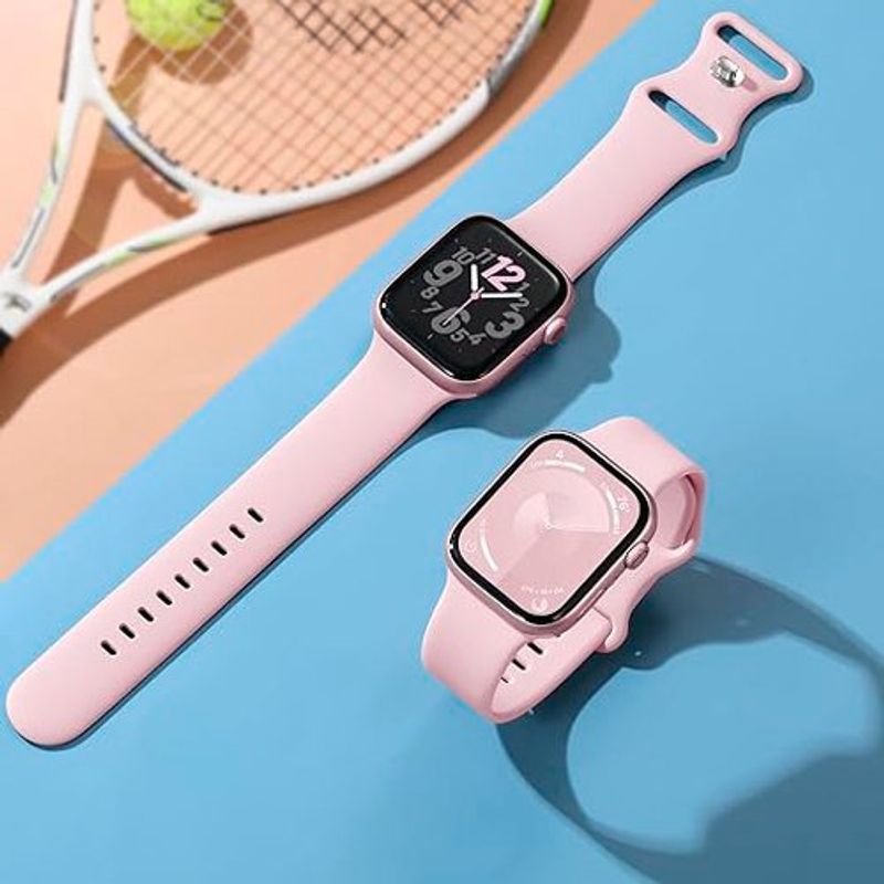 pulseira de silicone para apple watch rosa 38mm-49mm a-bi