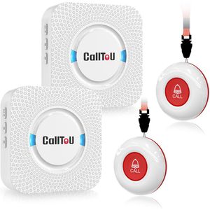 Kit Campainha Com 4 Peças Inteligente Sem Fio Calltou Alcance de 150 metros Branco A-BI