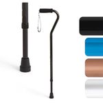 bengala de alumínio com apoio lateral 96cm preto medline a-bi