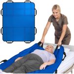 colchão de transferência nurturecare de 3 camadas com alças impermeável para movimentação de paciente tamanho grande cor azul a-bi