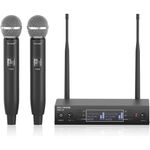 conjunto de 3 peças de microfones sem fio com alcance de 79 metros melonare cor preto a-bi