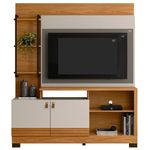 painel home para tv até 50" línea alagoas cor nature com off white