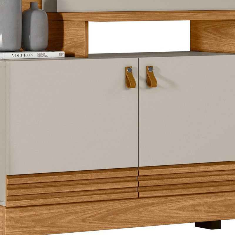 painel home para tv até 50" línea alagoas cor nature com off white