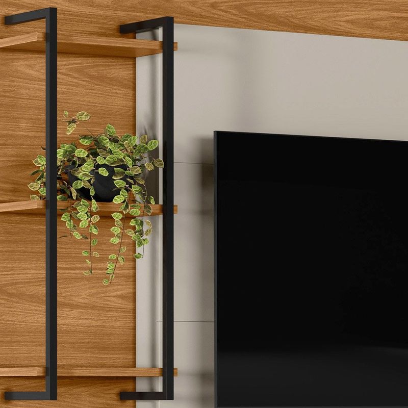painel home para tv até 50" línea alagoas cor nature com off white