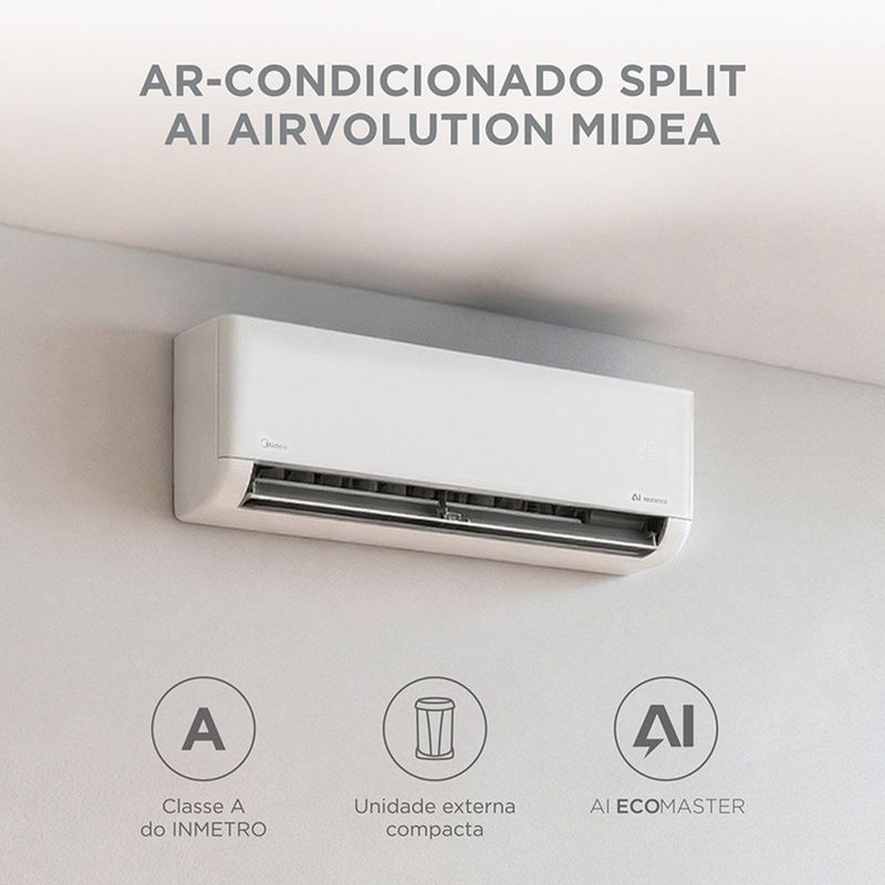 ar-condicionado split 12.000 btus springer midea airvolution inverter 220v 42efvca12m5/38tavca12m5