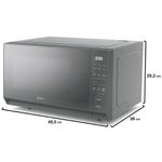 micro-ondas midea 27 litros 127v prata mhp27s1