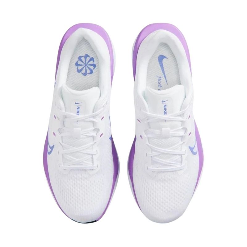 tênis corrida feminino n°38 nike quest 6 branco azul roxo (mp)