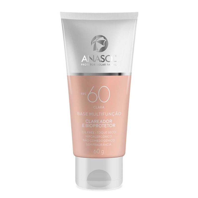 protetor solar facial base clara anasol multi função fps 60 60g