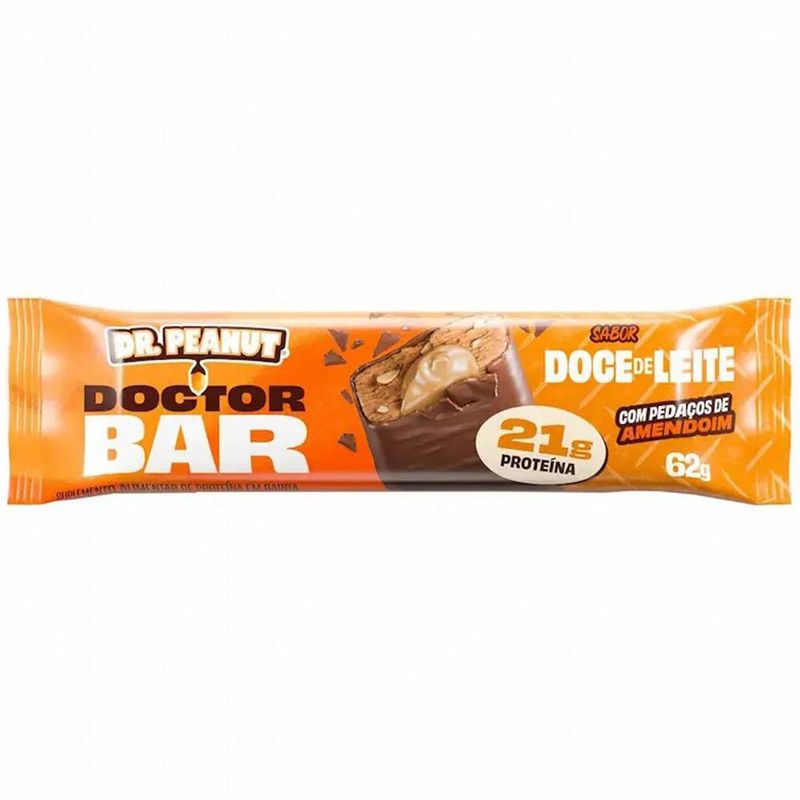 barra de proteína dr peanut doctor bar doce de leite 62g