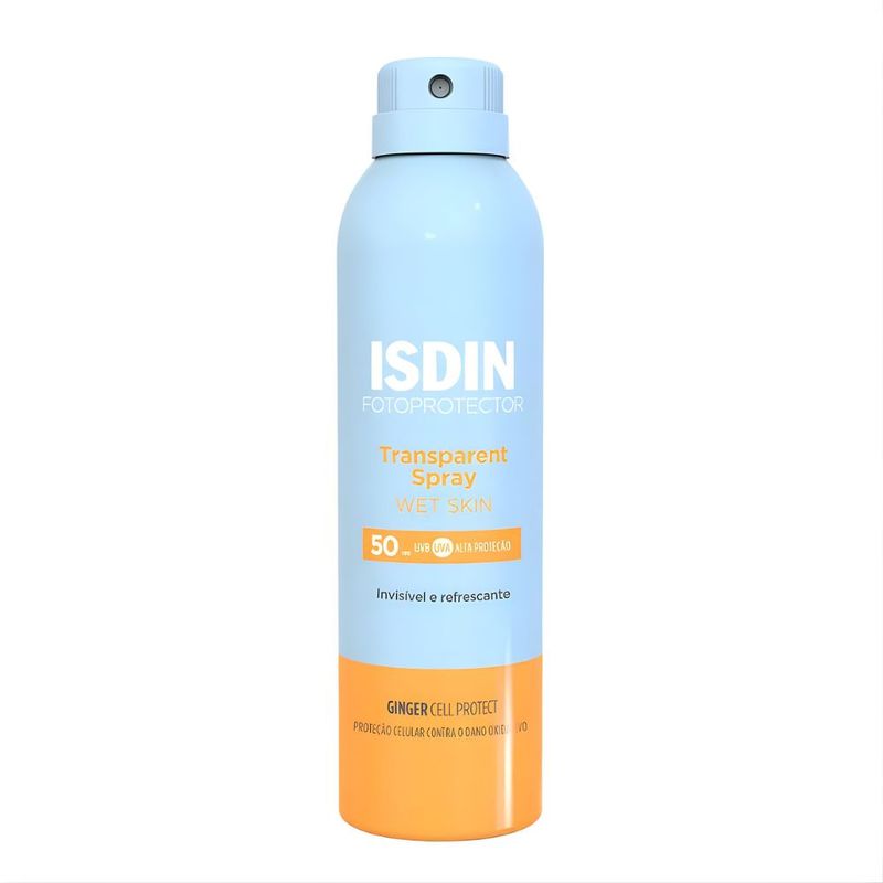 protetor solar corporal isdin transparent spray wet skin fps50 250ml