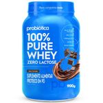 whey 100% pure probiótica zero lactose sabor chocolate 900g