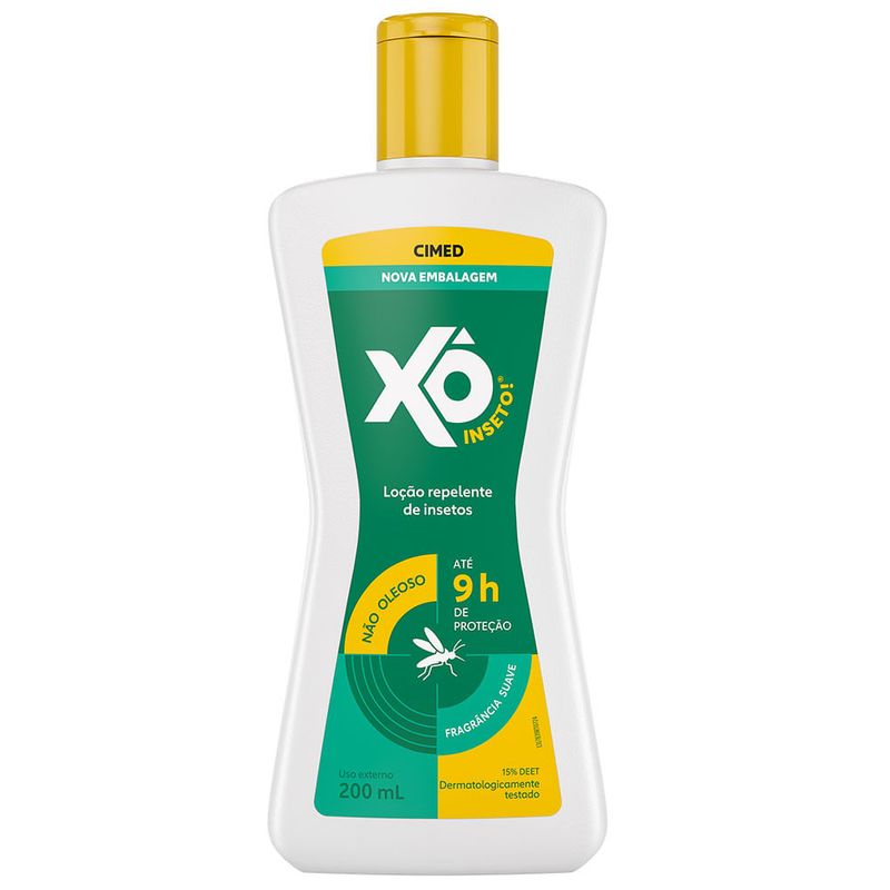 repelente loção xô inseto 15% deet frasco com 200 ml
