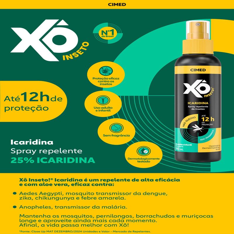 repelente xô inseto icaridina 25% solução spray frasco com 100ml