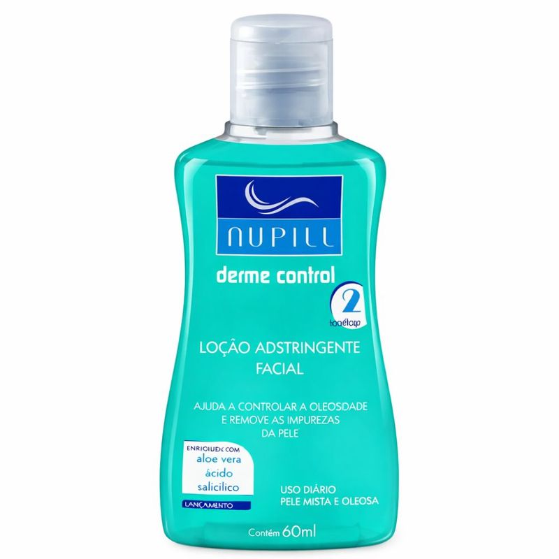 loção facial adstringente nupill derme control 60ml