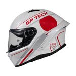 capacete gp tech pilot japan branco vermelho 60 (mp)