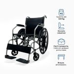 cadeira de rodas dellamed d100 pop 110kg (mp)