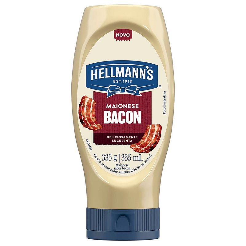 maionese hellmanns sabor bacon sqz 335g