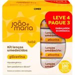 lenços umedecidos joão e maria glicerina 180 unidades