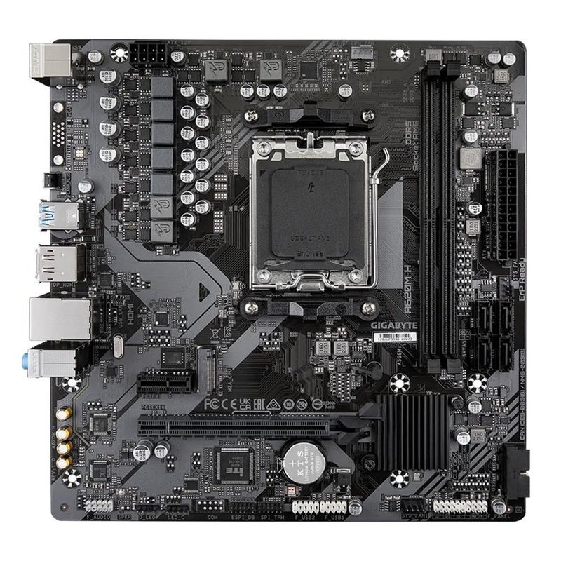 placa mãe gigabyte micro atx amd a620 am5 ddr5 a620m h (mp)