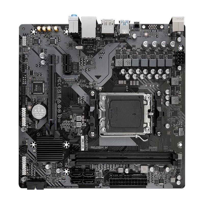 placa mãe gigabyte micro atx amd a620 am5 ddr5 a620m h (mp)