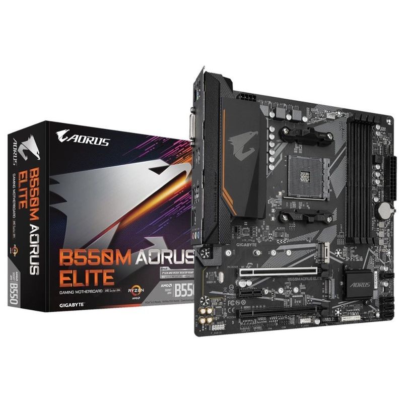 placa mãe gigabyte micro atx amd am4 ddr4 b550m aorus elite (mp)