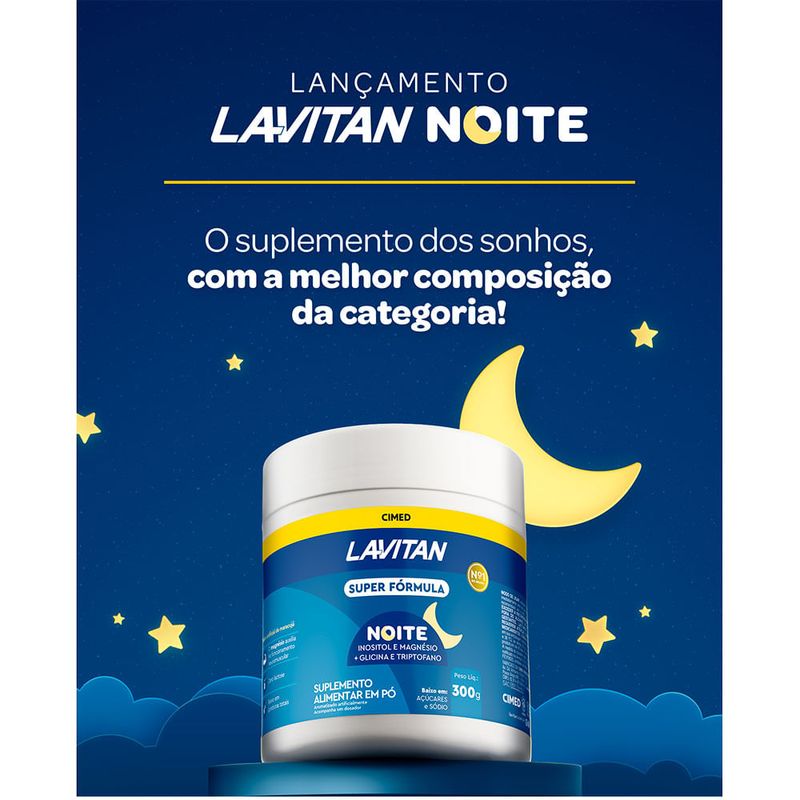 suplemento alimentar em pó lavitan super fórmula noite maracuja 300g