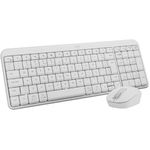 teclado e mouse sem fio logitech branco mk250