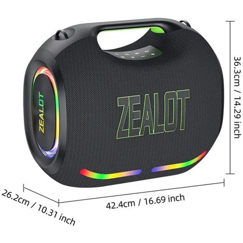 caixa de som zealot speaker preto ze21 e-bi