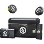 microfone sem fio hollyland lark m2 compatível l com usb-c lightning 2 peças lapela cinza at-bi