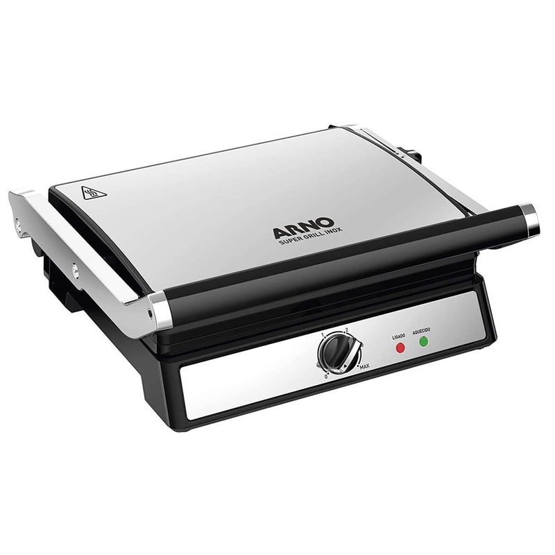 super grill arno abertura 180° inox xl ggra