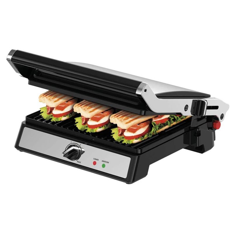 super grill arno abertura 180° inox xl ggra