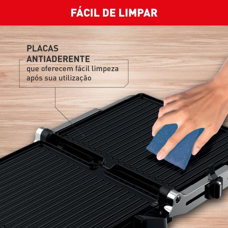 super grill arno abertura 180° inox xl ggra