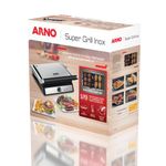 super grill arno abertura 180° inox xl ggra