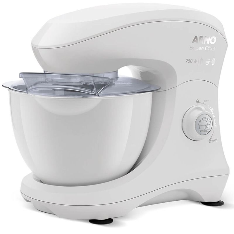 batedeira planetária arno 5l super chef 750w branco km00