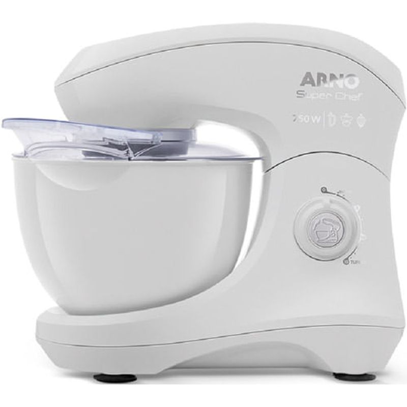 batedeira planetária arno 5l super chef 750w branco km00