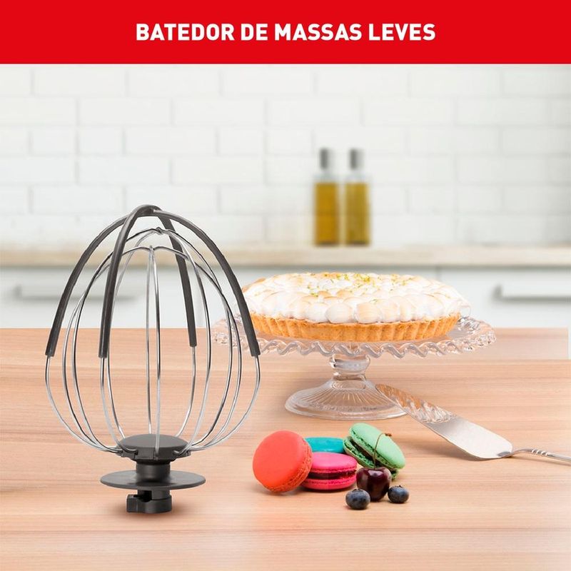 batedeira planetária arno 5l super chef 750w branco km00