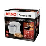 batedeira planetária arno 5l super chef 750w branco km00