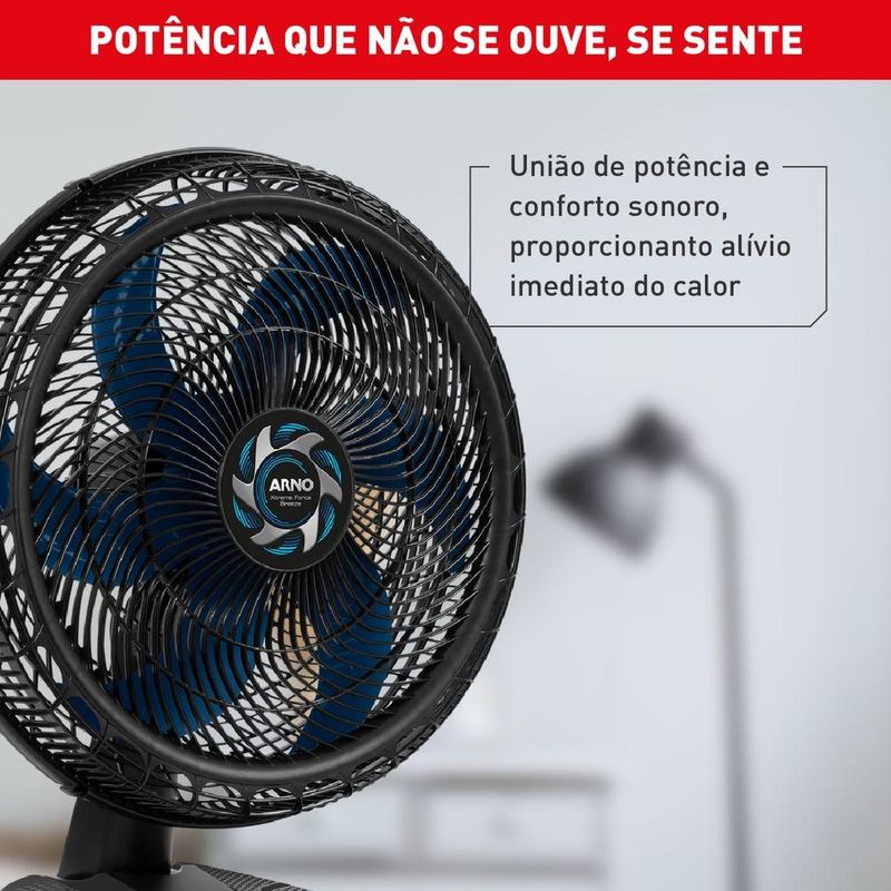 ventilador de mesa arno 50cm xtreme force breeze preto vb50