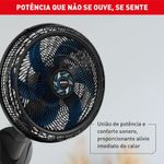 ventilador de parede arno 50cm xtreme force breeze preto vb51