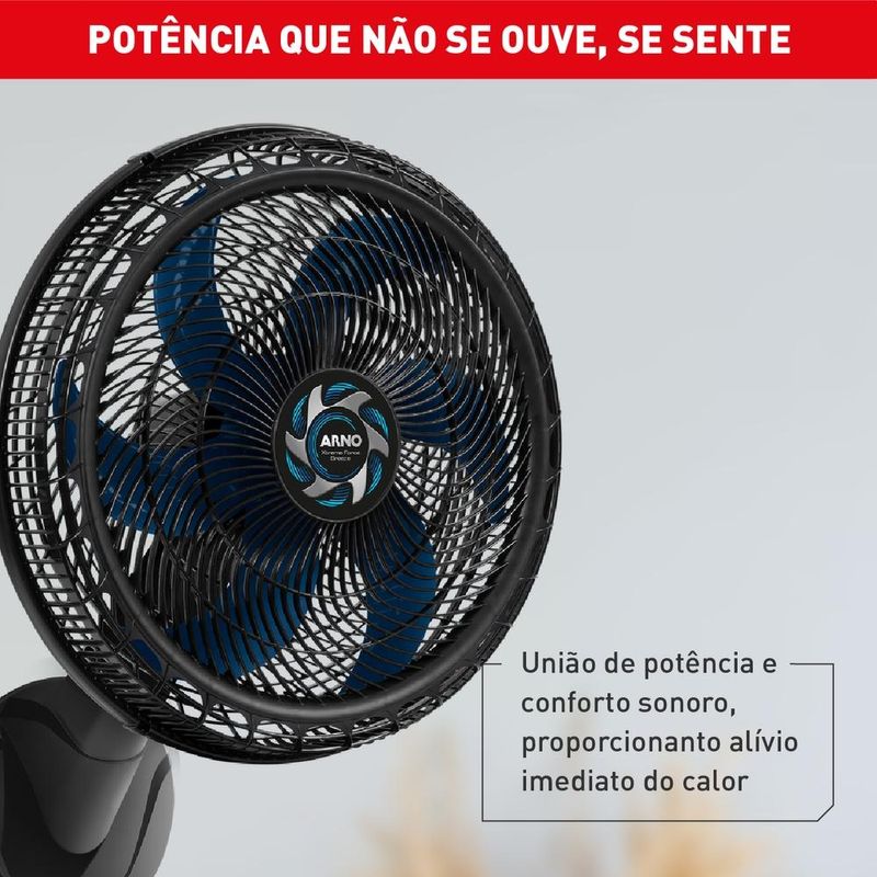 ventilador de parede arno 50cm xtreme force breeze preto vb51