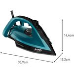 ferro de passar a vapor arno ultragliss plus 1520w 127v azul e preto fmy