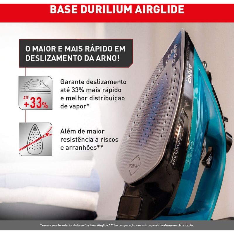 ferro de passar a vapor arno ultragliss plus 1520w 127v azul e preto fmy