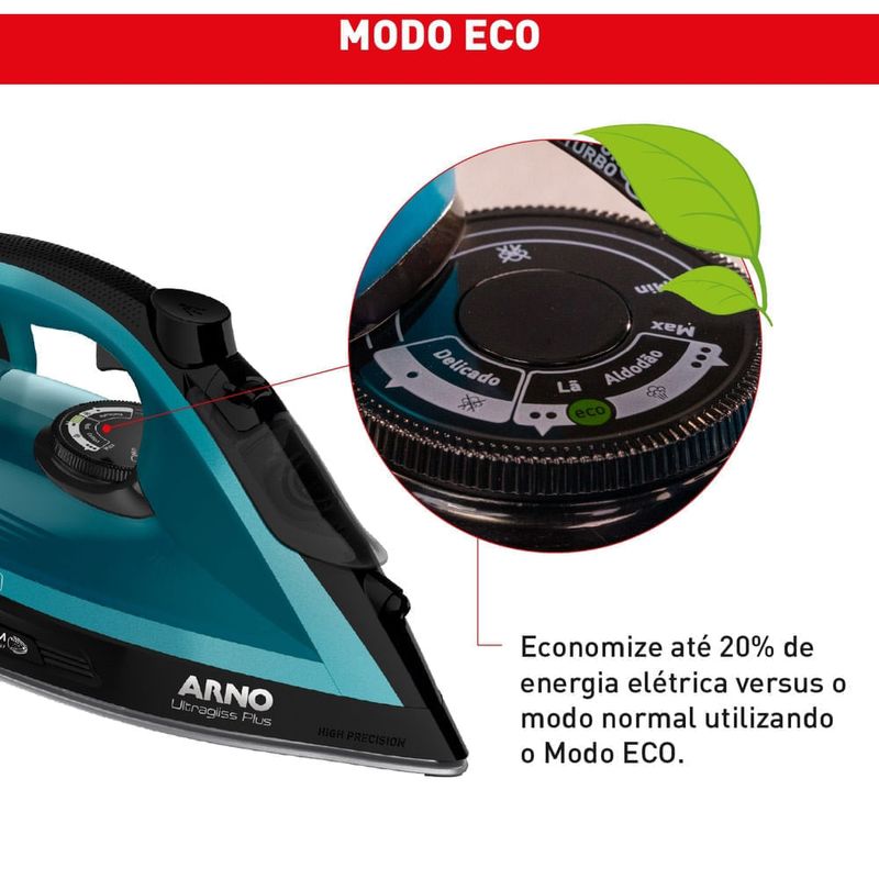 ferro de passar a vapor arno ultragliss plus 1520w 127v azul e preto fmy