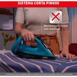 ferro de passar a vapor arno ultragliss plus 1520w 127v azul e preto fmy