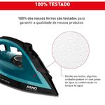 ferro de passar a vapor arno ultragliss plus 1520w 127v azul e preto fmy